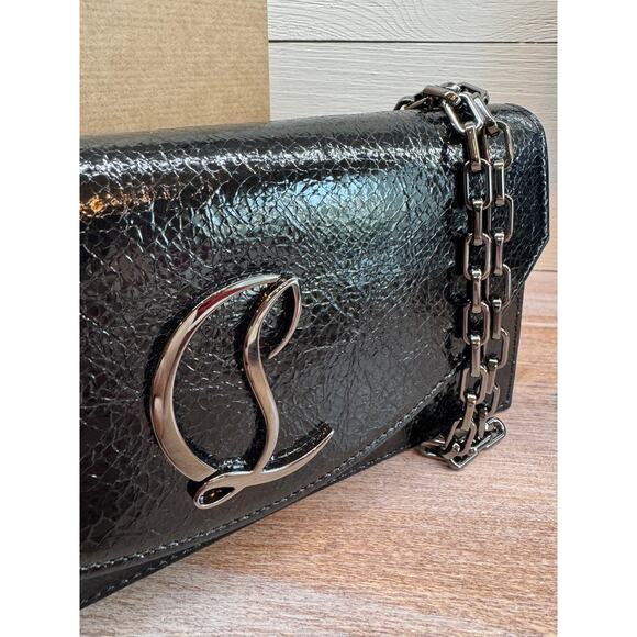 Christian Louboutin Loubi 54 Crinkled Patent Leather Bag NWT - Picture 2 of 6